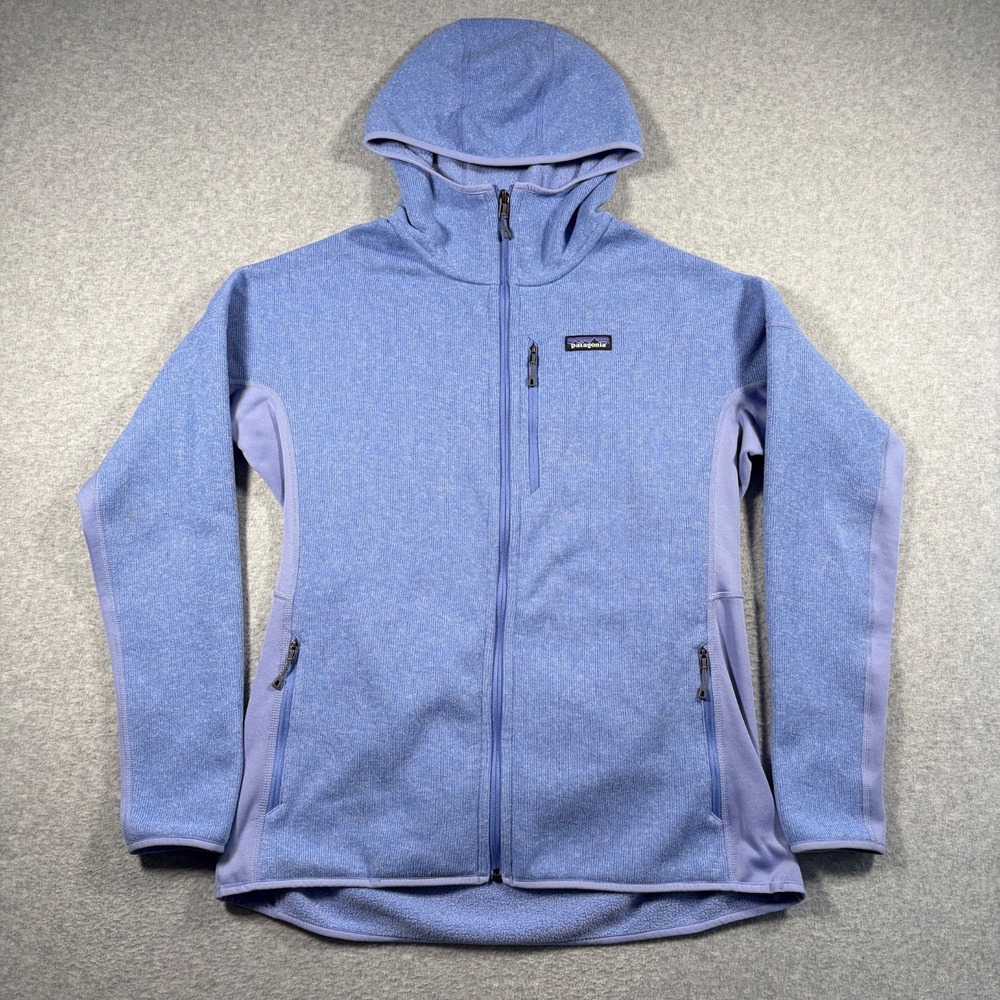 Patagonia Better Sweater Performance Hoody Jacket Womens XL Blue Full Zip Fleece